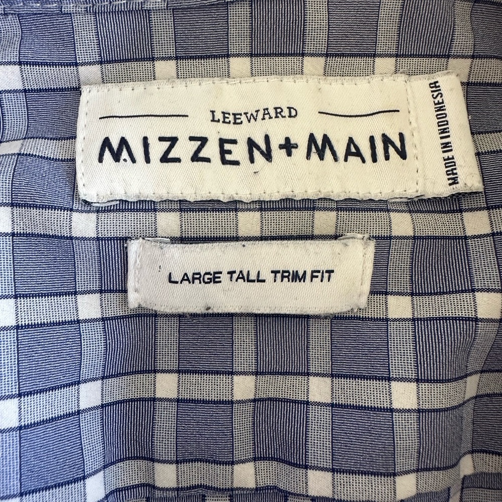 Mizzen+Main Navy Plaid Shirt